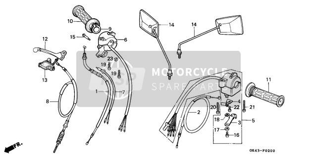 Switch/Lever/Cable (C50DF/G/DG/SN)